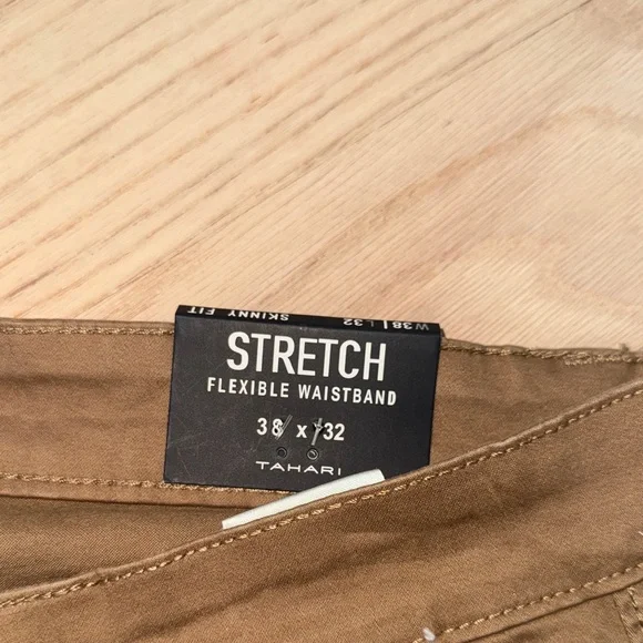 Tahari Men's Slim Stretch Jeans in Brown - Picture 2 of 10